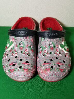 Disney Parks Christmas Crocs Size M9/W11  Disneyland 2019 Santa  Mickey Minnie